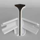 Угол внутренний плинтуса Классик 80мм (уп.2шт.)/Венге 226