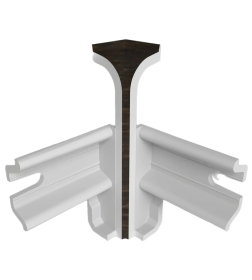 Угол внутренний плинтуса Классик 80мм (уп.2шт.)/Венге 226