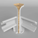 Угол внутренний плинтуса Классик 80мм (уп.2шт.)/Дуб латте 270