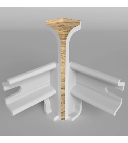 Угол внутренний плинтуса Классик 80мм (уп.2шт.)/Дуб латте 270