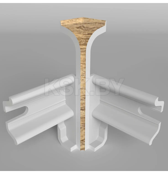 Угол внутренний плинтуса Классик 80мм (уп.2шт.)/Дуб латте 270