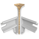 Угол внутренний плинтуса Классик 80мм (уп.2шт.)/Дуб латте 270