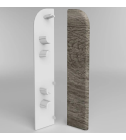 Заглушка торцевая  плинтуса Классик 80мм (уп.2шт.)/Дуб пепельный 401