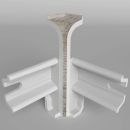 Угол внутренний плинтуса Классик 80мм (уп.2шт.)/Дуб серый 406