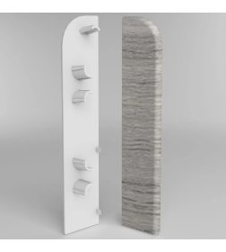 Заглушка торцевая  плинтуса Классик 80мм (уп.2шт.)/Дуб серый 406