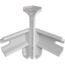 Угол внутренний плинтуса Классик 80мм (уп.2шт.)/Ясень серый 421