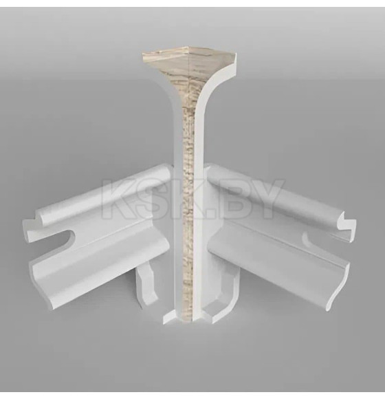 Угол внутренний плинтуса Классик 80мм (уп.2шт.)/Акация 424