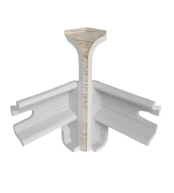 Угол внутренний плинтуса Классик 80мм (уп.2шт.)/Акация 424