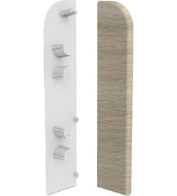 Заглушка торцевая  плинтуса Классик 80мм (уп.2шт.)/Акация 424