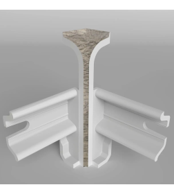 Угол внутренний плинтуса Классик 80мм (уп.2шт.)/Секвойя серая 435