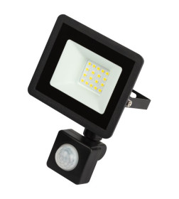 Прожектор светодиод. 20W с регул. ИК датчиком 6500K 1600Лм IP44 черный Эра