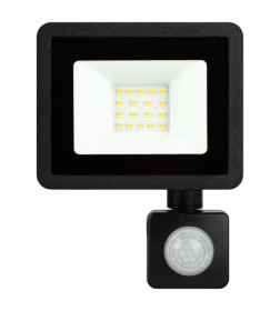 Прожектор светодиод. 20W с регул. ИК датчиком 6500K 1600Лм IP44 черный Эра