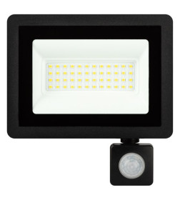 Прожектор светодиод. 50W с регул. ИК датчиком 6500K 4000Лм IP44 черный Эра