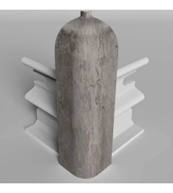 Угол наружный  плинтуса Классик 80мм (уп.2шт.)/Лофт серый 437