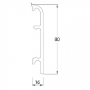 Плинтус вспененный Comfort Классик Софт с мягким краем 80мм 2,2м /Лофт светло серый 438
