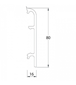 Плинтус вспененный Comfort Классик Софт с мягким краем 80мм 2,2м /Лофт светло серый 438