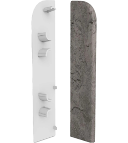 Заглушка торцевая  плинтуса Классик 80мм (уп.2шт.)/Лофт серый 437