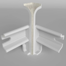 Угол внутренний плинтуса Классик 80мм (уп.2шт.)/Лофт светло серый 438