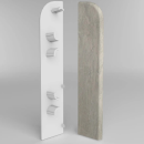 Заглушка торцевая  плинтуса Классик 80мм (уп.2шт.)/Лофт светло серый 438