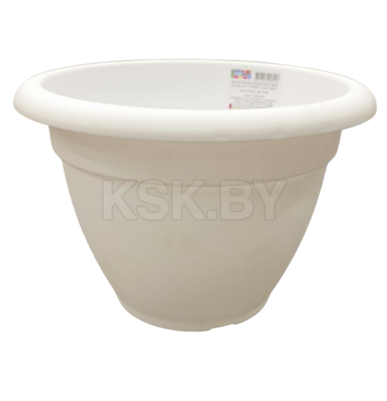 Горшок круглый 4,3л "Классика" белый Технопластик