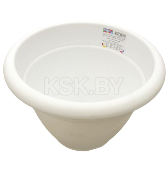 Горшок круглый 4,3л "Классика" белый Технопластик