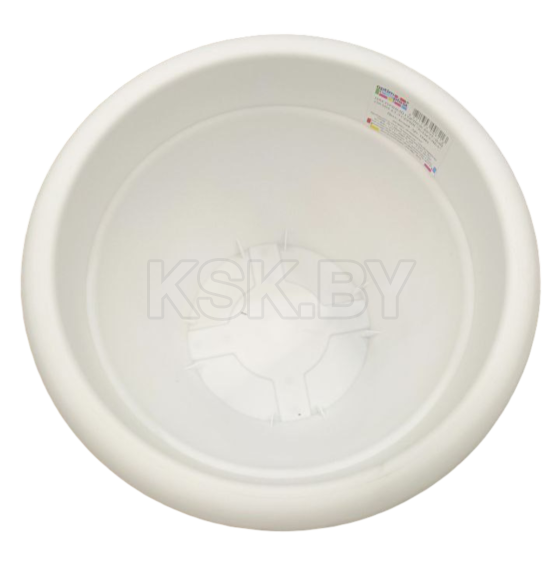 Горшок круглый 4,3л "Классика" белый Технопластик