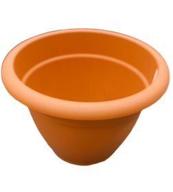 Горшок круглый 4,3л "Классика" коричневый Технопластик