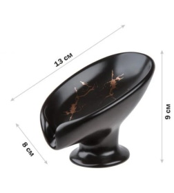 Мыльница керамическая PERFECTO LINEA ELEGANCE черная 35-113891