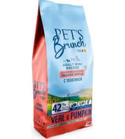 Корм сухой для взрослых собак мелких пород "PET'S BRUNCH ADULT MINI BREEDS"  ф.1кг