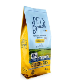 Корм сухой для взрослых собак миниатюрных пород "PET'S BRUNCH ADULT SUPER MINI BREEDS" ф.4кг