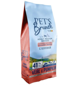 Корм сухой для взрослых собак крупных пород "PET'S BRUNCH ADULT MAXI BREEDS" ф.4кг