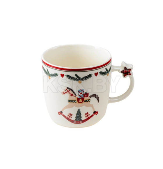 Кружка керамическая "Новогодняя" 360 мл/9*9 см (B408-T4183-2) МИКС (B408-T4183-2) 