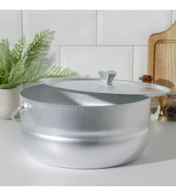 Котелок туристический, 8 л, с крышкой, штампованный алюминий 2385142