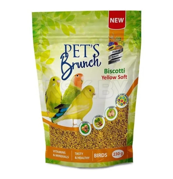 Корм сухой для птиц всех видов "Функциональный десерт "Biscotti Yellow Soft" 0,23кг