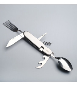 Набор туриста 4 в 1: нож, вилка, ложка, открывалка микс 243531