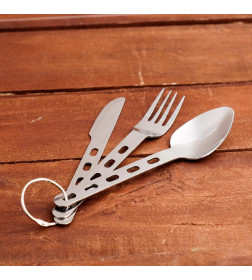 Набор туриста 3 в 1 рукоять с отверстиями с кольцом, 18 см 1277577