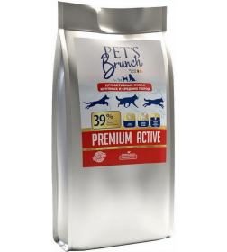 Корм сухой для активных собак крупных и средних пород "PET`S BRUNCH PREMIUM ACTIVE" 4кг