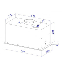 Вытяжка кухонная ZORG NEVE 1260 60 S-GC BL черная