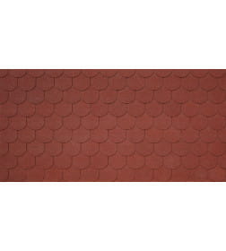 Битумная черепица TEGOLA BITUMIT BIBER ROT 001 (Красный), (2,9м2)