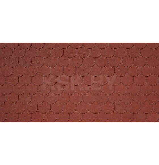 Битумная черепица TEGOLA BITUMIT BIBER ROT 001 (Красный), (2,9м2)