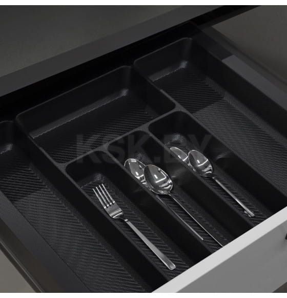 Лоток для столовых приборов 600 PIXEL 540х485мм,черный (117250) 