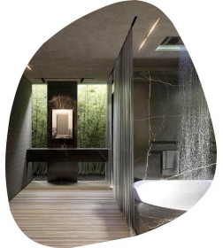 Зеркало фигурное с подсветкой 72х90 см Emze LED.NF.72.90.4К