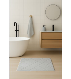 Коврик для в/к VONATEKS "BERLE" из 1-й шт, 60х60 см, серый