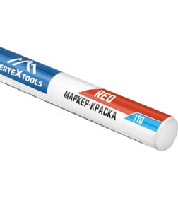 Маркер-краска строительный красный VERTEXTOOLS