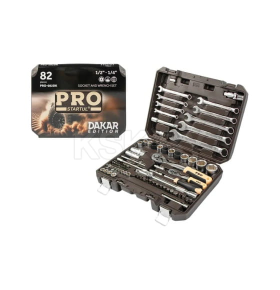 Набор головок и ключей 82пр. 1/4",1/2" PRO STARTUL DAKAR (PRO-082DK) 