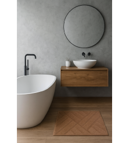 Коврик для в/к VONATEKS "BERLE" из 1-й шт, 60х60 см, капучино