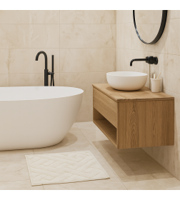 Коврик для в/к VONATEKS "TITAN" из 1-й шт, 60х60 см, кремовый