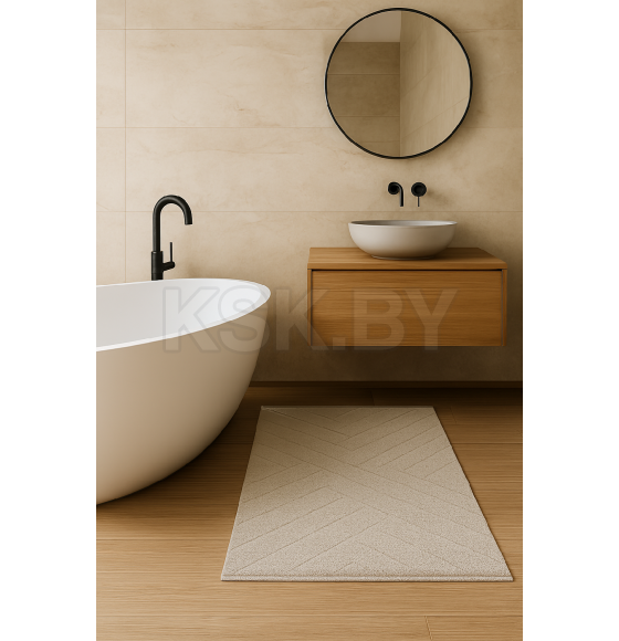 Коврик для в/к VONATEKS "BERLE" из 1-й шт, 60х100 см, капучино