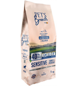 Корм сухой для взрослых собак мелких пород с индейкой 1кг