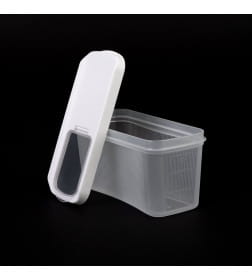 Емкость для сыпучих продуктов "Лайн" 1,0 л (белый) М9001